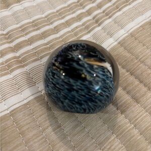 Vintage Studio Art Glass Paperweight Swirl Design Beautiful